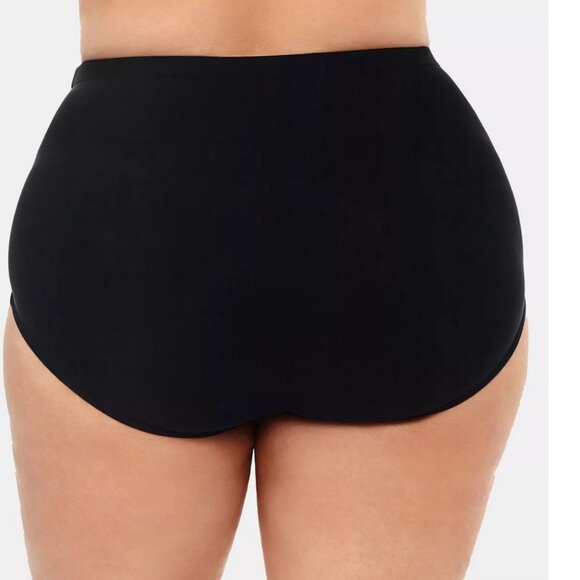 Swim Solutions Plus Size Mid-Rise Tummy-Control Bikini Bottoms - Picture 10 of 11